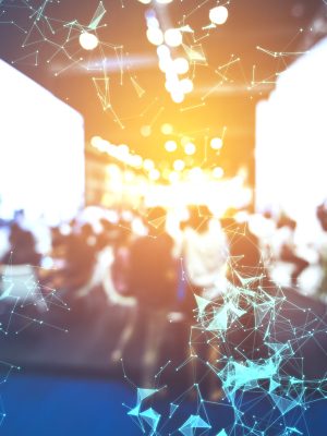 abstract blurred event with people for background